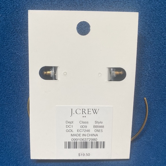 NWT J. Crew Factory mid-size Gold and Silver Colored Hoop Earrings - Picture 3 of 5